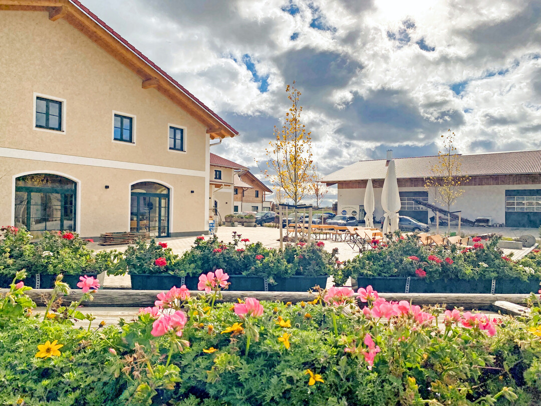 Maschinenhalle, H�hnerstall, Brauerei, Gew�chsh�user, Hofladen, Wohnhaus und vieles mehr, haben auf der neuen Hofstelle des Pfl�glerhofs ihren Platz.