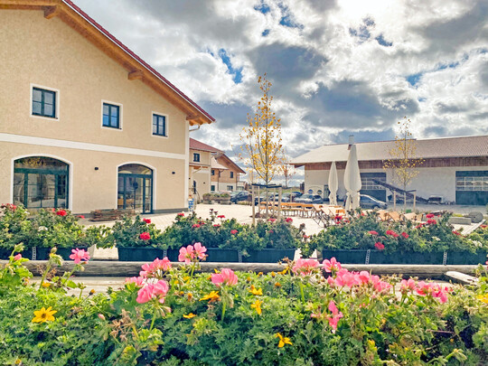 Maschinenhalle, Hühnerstall, Brauerei, Gewächshäuser, Hofladen, Wohnhaus und vieles mehr, haben auf der neuen Hofstelle des Pflüglerhofs ihren Platz.