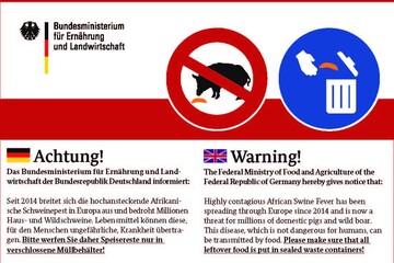 Auch Gemseproduzenten knnen dazu beitragen, die Afrikanische Schweinepest in Deutschland zu verhindern. Merkbltter fr Saisonarbeitskrfte sollen nun darauf hinweisen, mitgebrachte Lebensmittel richtig zu entsorgen. 