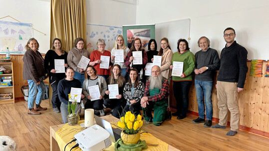 Dem �S�dkurs� wurden am 28. Februar auf dem Br�ckenhof in Nordrhein-Westfalen die Zertifikate f�r die erfolgreich abgeschlossene Weiterbildung �berreicht.