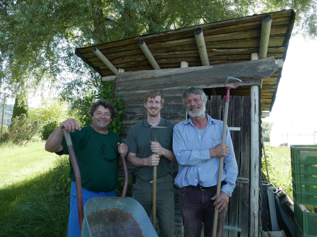 Die beiden Selbsterente-Pioniere vom Bodensee: Thomas Kessler (rechts) und Christoph Stocker (links) mit Nachfolger Jakob Mannherz (Mitte)