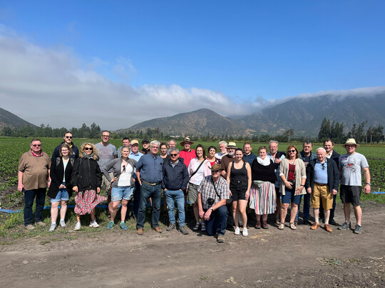 Die Reisegruppe der Studienreise der Bundesfachgruppe Gemsebau nach Chile und Argentinien.