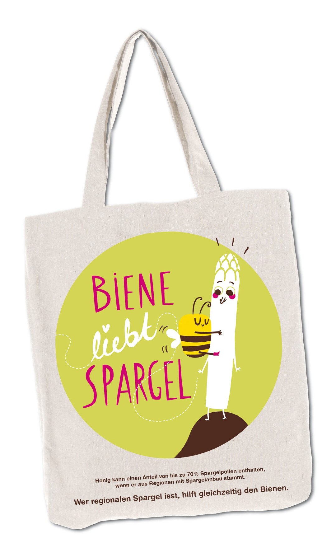 Biene liebt Spargel informiert ber die Bedeutung von Spargelblten fr Bienen. Spargelanbauer knnen ab sofort Schilder und Plakate, Postkarten und Baumwolltaschen mit dem Motiv Biene liebt Spargel bestellen. Sie haben so die Mglichkeit, den eigenen Kunden zu zeigen, wie wichtig der Spargel fr die Bienen ist. 