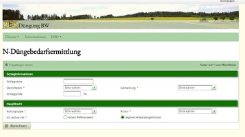 Kostenlose EDV-Anwendung Dngung-BW auf www.duengung-bw.de - fr Obst- und Gemseanbauer bereits nutzbar