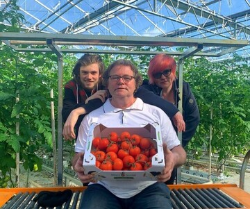 Die frnkischen Tomaten von Familie Bhm aus Albertshofen sind gekennzeichnet mit dem Herkunfts- und Qualittskennzeichen "Geprfte Qualitt - Bayern".