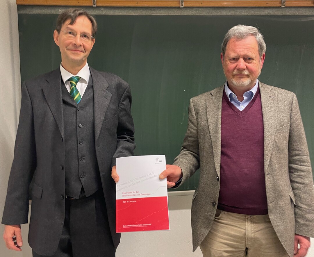 Hartmut Stützel (r.) bei der Übergabe des ZBG-Vorsitzes an Christian Lippert.