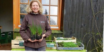 Anja Christiansen verkauft 60% ihrer
Spezialitten wie Wildkruter-Mix
oder Russischen Wildkohl ber den
Hofladen.