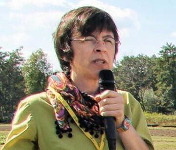 Dr. Heidi Heuberger (l.) beantwortete
Fragen zur Zchtung von Baldrian.