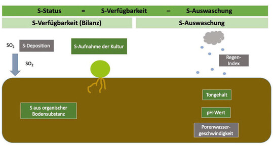 Einflussfaktoren fr die Berechnung der Schwefeldngeempfehlung nach N-Expert.