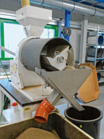 Ein Trieur zur Trennung von gewünschtem Saatgut und Verunreinigungen.