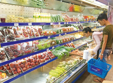 In den Stdten kommen neuerdings groe Supermrkte auf. An den Warenregalen fr frisches Gemse wird mit dem Qualittssicherungsprogramm VietGap geworben. 