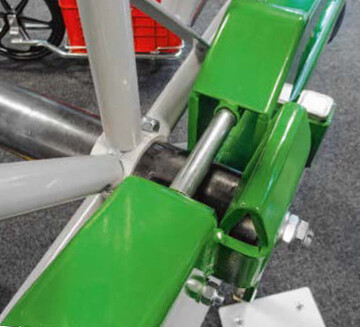 Der Sicherheitssplint von dem Metasa Wickelstar II schliet hydraulisch.