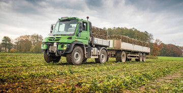 Bereit fr den Einsatz im Frhjahr: einer von drei neuen Unimog U 427 auf dem Betrieb Mhlmann. 