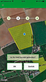 Mit der App Solorrow lässt sich das Feld automatisch erkennen.