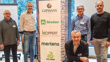 Die Fachinformationstage gestalten fnf Firmen gemeinsam. V.l. Gerd van Megen, Rijk Zwaan, Mat Versleijen, Mertens, Jeroen Hovens, Koppert, Joost van den Beucken, Gipmans, und Tom Crienen, Grodan.