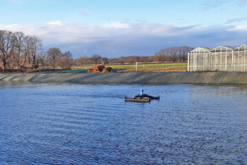 Speicherteich für Regenwasser.