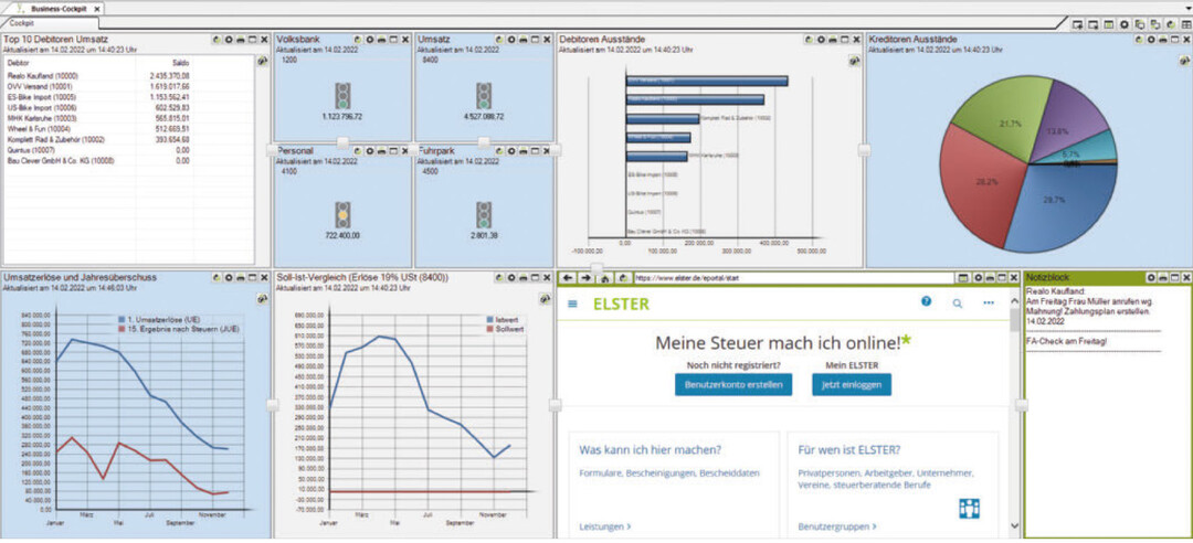 Controlling leicht gemacht: Die graphische Übersicht der syska Euro Fibu macht die Ergebnisse auf einen Blick vergleichbar.