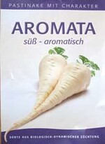 Werbung für eine biologischdynamisch
produzierte Pastinaken-Sorten auf der BioFach