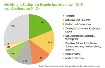 Struktur der Exporte Spaniens im Jahr 2015 nach Gemsearten (in %)