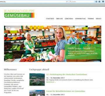 Die neue Internetseite der Bundesfachgruppe Gemüsebau präsentiert sich aktualisiert und mit neuen Farben.