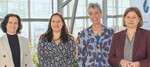 Die Rednerinnen Prof. Barbara Sturm, Dr. Manja Schüle, Prof. Nicole van Dam und Dr. Manuela Rottmann (v. l.).