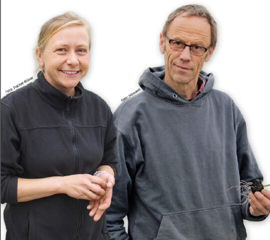 Die engagierte Betriebsleiterin Ria Duensing untersttzt den Inhaber Michael Homann, der Bio-Jungpflanzen fr Norddeutschland produziert.