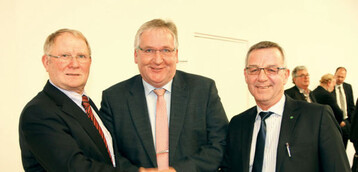 Gerhard Schulz, Jens Stechmann und ZVG-Pr�sident J�rgen Mertz (v.l.)