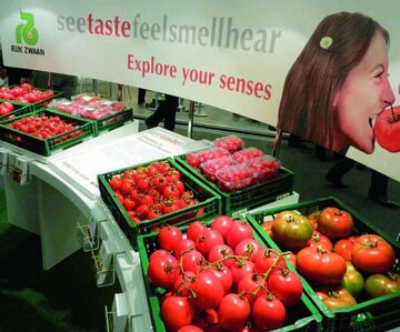 Gemse fr die Sinne zeigte Rijk
Zwaan auf dem Messestand.