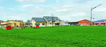 Nach der Aussiedlung im Jahr 2000
fand im Spargelund
Obsthof Wendel
in Zwingenberg alles seinen Platz an
einem Standort: zwei groe Hallen,
ein Teil der Unterknfte, die Kantine
und sanitre Einrichtungen fr die
Mitarbeiter sowie Wohnhuser.
