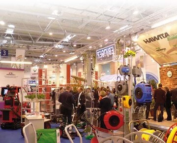 IPM 2009 in Essen: In der Halle stellen die Anbieter von Technik fr den
Gartenbau aus.