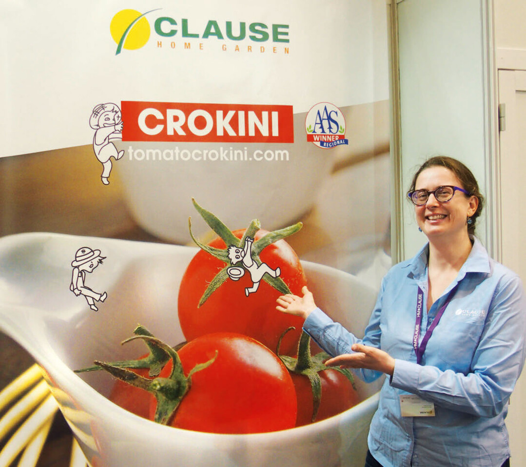 Aline Tixerand, Verkaufsleiterin Hobbymarkt Clause, pries die kaum Phytopthora anfällige ‘Crokini’ an.