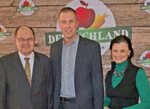Christian Ufen, Vorsitzender der Bundesfachgruppe Gemüsebau
(Bildmitte), im Gespräch mit Bundeslandwirtschaftsminister
Christian Schmidt und Gitta Connemann, MdB,
auf der Messe Fruit Logistica 2015
