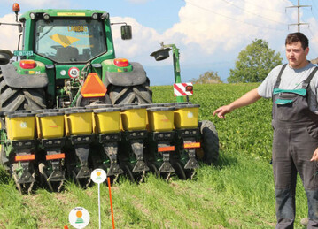 Fr die Anwendung der schonenden Bodenbearbeitung mittels Streifenfraussaat
erhalten Schweizer Zwiebelproduzenten Ressourceneffizienzbeitrge.