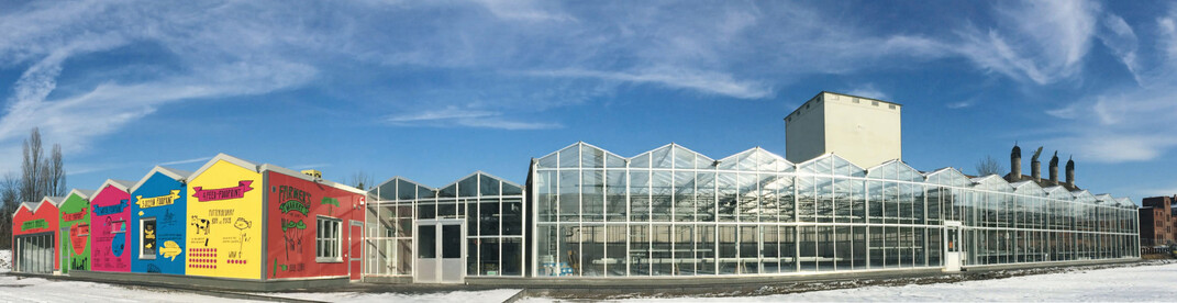 ECF Farmsystems in Berlin – die Aquaponikfarm ist freundlich gestaltet: Neben dem Verbinder haben die Fischbassins ihren Platz.