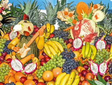 Alles aus Obst und Gemse  Wissenschaftler gehen heute davon aus, dass der Mensch am meisten von ihren gesundheitsfrdernden Wirkungen profitiert, wenn er tglich 800 g davon verzehrt, in etwa zehn Portionen.