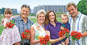Bei den Familien Ruff und Hring, Nrnberg-Lohe, dreht sich alles um Radieschen (v.l.) Luisa Hring, Konrad Ruff, Gunda Ruff, Stefanie Hring, Richard Hring und Peter Hring.