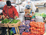 Viel Gemüse findet seine Käufer in
Russland über den Straßenhandel.