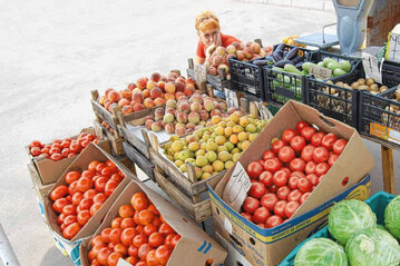 In kleinen ländlichen Haushalten der
Unkraine wird der Hauptanteil des
Gemüses erzeugt; die Produzenten
verkaufen das meiste auch selbst,
vieles im Straßenhandel.