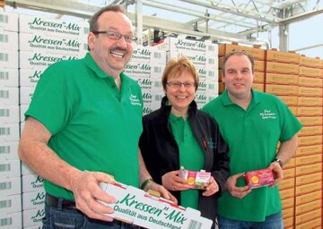 Elmar Gimperlein (l.),
Ehefrau Margit und Sohn
Christian haben gut
lachen: Mit ihrem Produkt
sind sie Marktfhrer in
Deutschland.