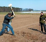 Kartierung der
Standorte, um für den Versuch geeignete
Flächen auszuwählen