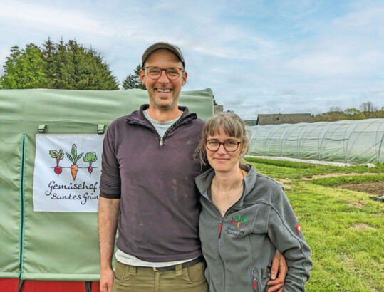 Grtnermeister Robert Amann mit seiner Frau Susanne.