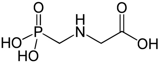 Strukturformel von Glyphosat