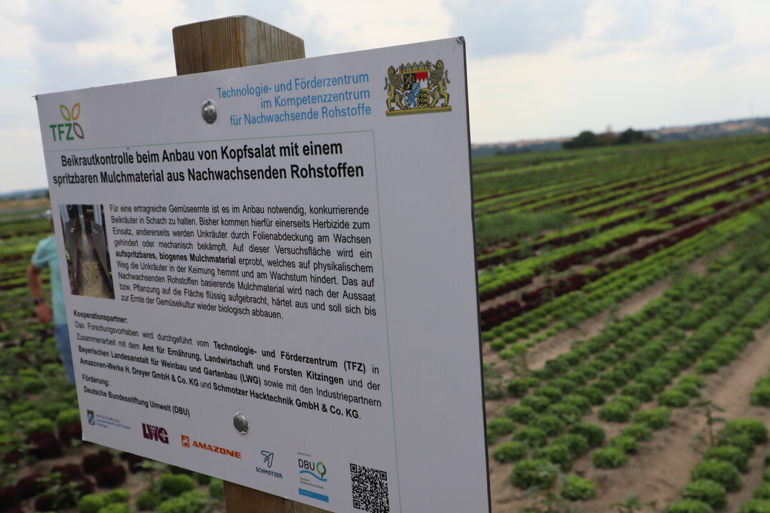 Der Versuch mit spritzbarem Mulchmaterial wird fortgesetzt