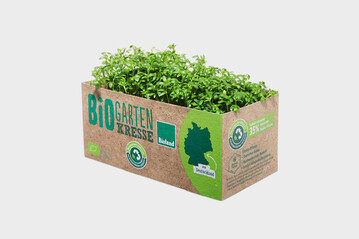 Nachhaltige Silphie-Verpackungen von OutNature bei Lidl. 