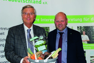 Wolfgang Bosbach und Thomas Albers auf dem diesjhrigen Norddeutschen Gemsebautag.