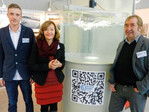 Wasserspeicherspezialist Hubertus Beuteler (r.) mit Ingrid Beutler und Florian
Schneider.