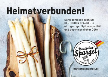 Fr alle, die aktiv auf ihren Spargelhfen oder im Handel beim "Tag des Deutschen Spargels" mit dabei sein wollen, gibt es eine ganze Menge Material fr die Verwendung, wie zum Beispiel diese Postkarte. <br>