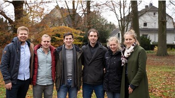 Die Organisatoren des Bundesstudierendentreffen (v. l.): Stephan Hlsmann, Andreas Theisen, Dominik Baum, Martin Braun, Henrike Albers und Inse Rosenbusch.